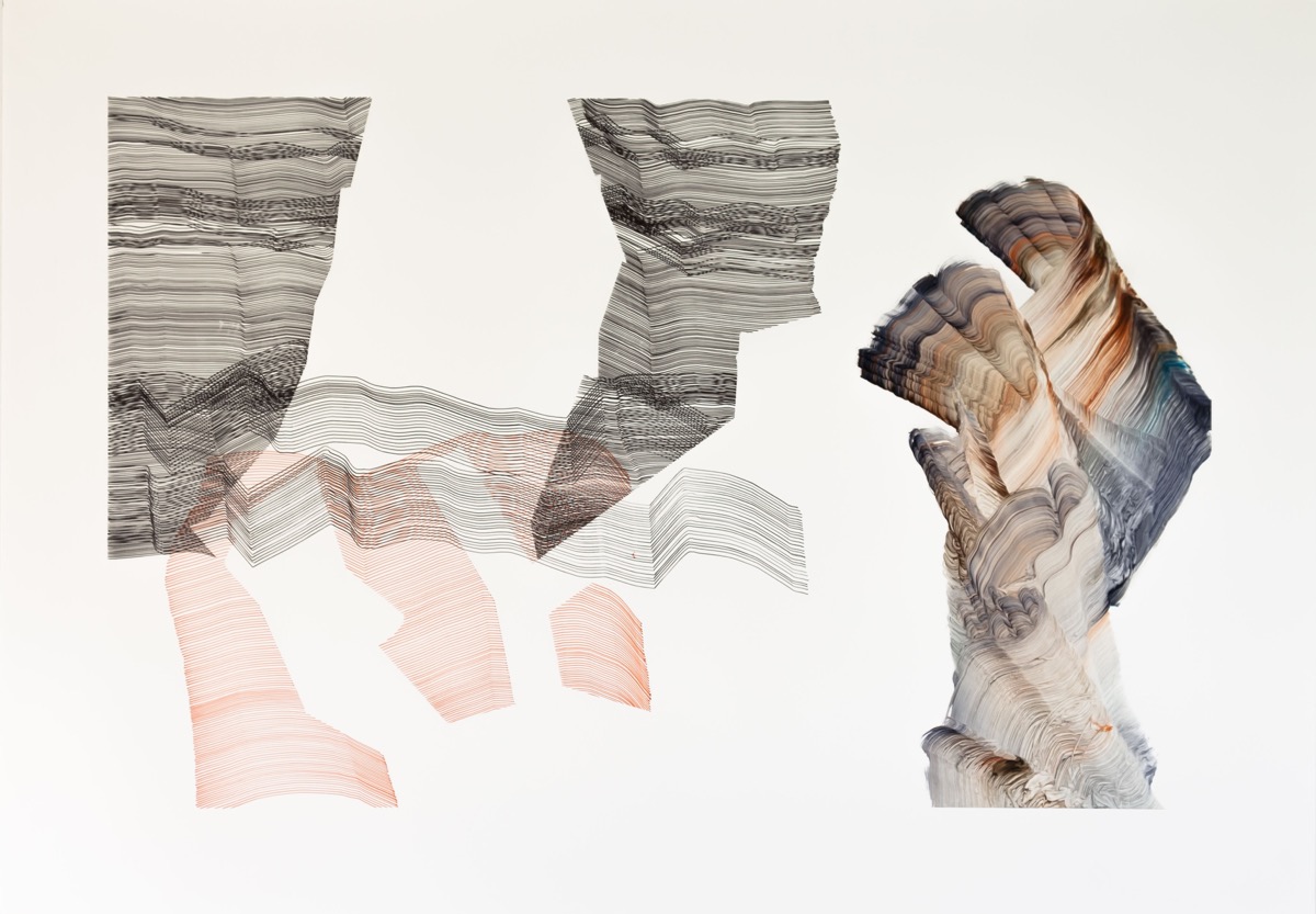 Piper, 2019, 70 x 100 cm, Öl und Tusche auf Papier