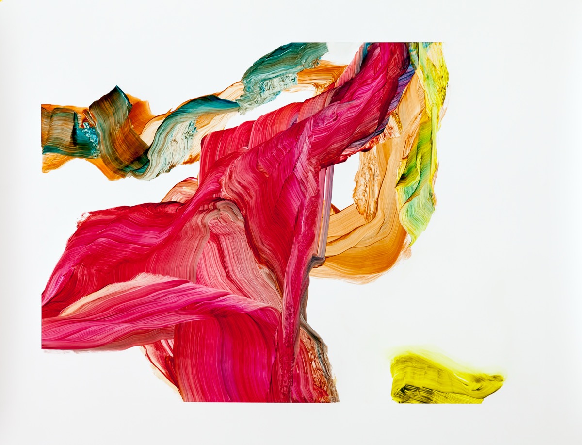 Rosenrot, 2016, 76 x 100 cm, &Ouml;l auf Yupo Papier